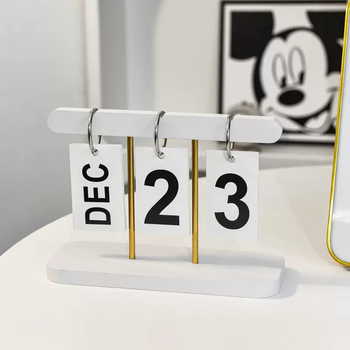 Uus loominguline lauakalender, tipptasemel loenduriga püsiv kalender, puidust lauakaunistus, kalendrikaunistus