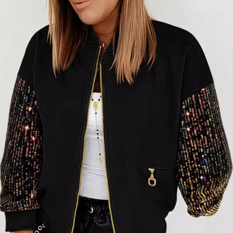 Värviline helmestega pikkade varrukatega mantel