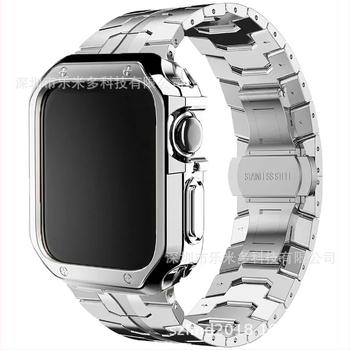 Θήκη Iron Man από ανοξείδωτο ατσάλι με λουράκι TPU για Apple Watch