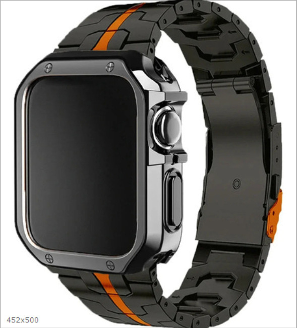 Iron Man roostevabast terasest rihmaga TPU soomusümbris Apple Watchile Apple Watch