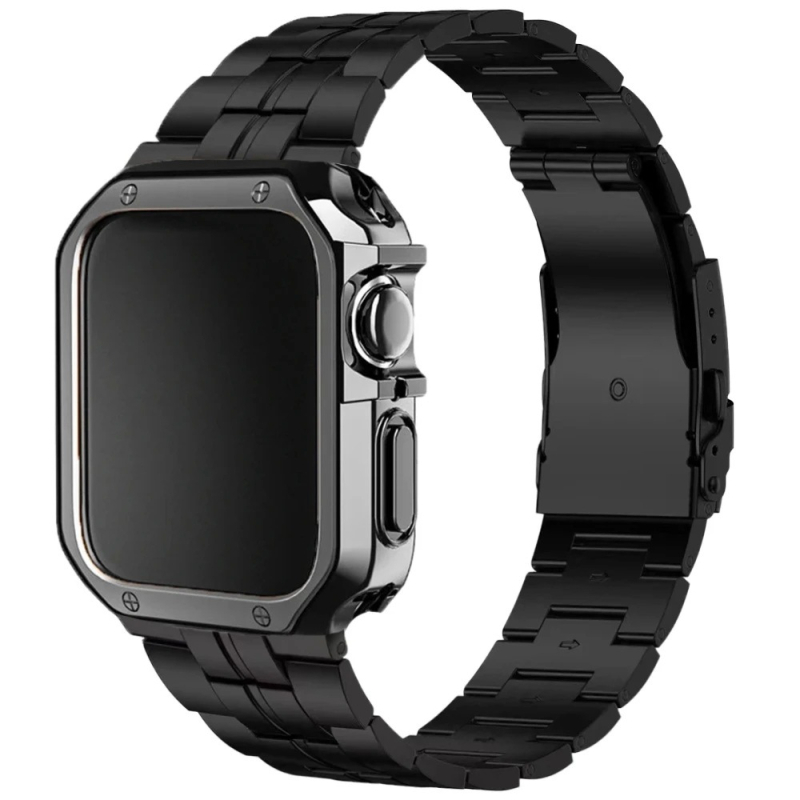 Iron Man roostevabast terasest rihmaga TPU soomusümbris Apple Watchile Apple Watch