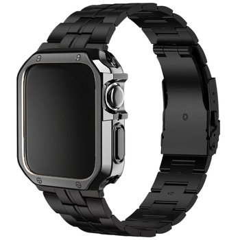 Θήκη Iron Man από ανοξείδωτο ατσάλι με λουράκι TPU για Apple Watch