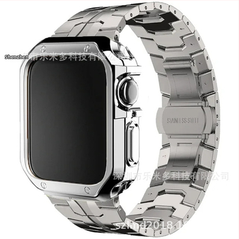 Θήκη Iron Man από ανοξείδωτο ατσάλι με λουράκι TPU για Apple Watch