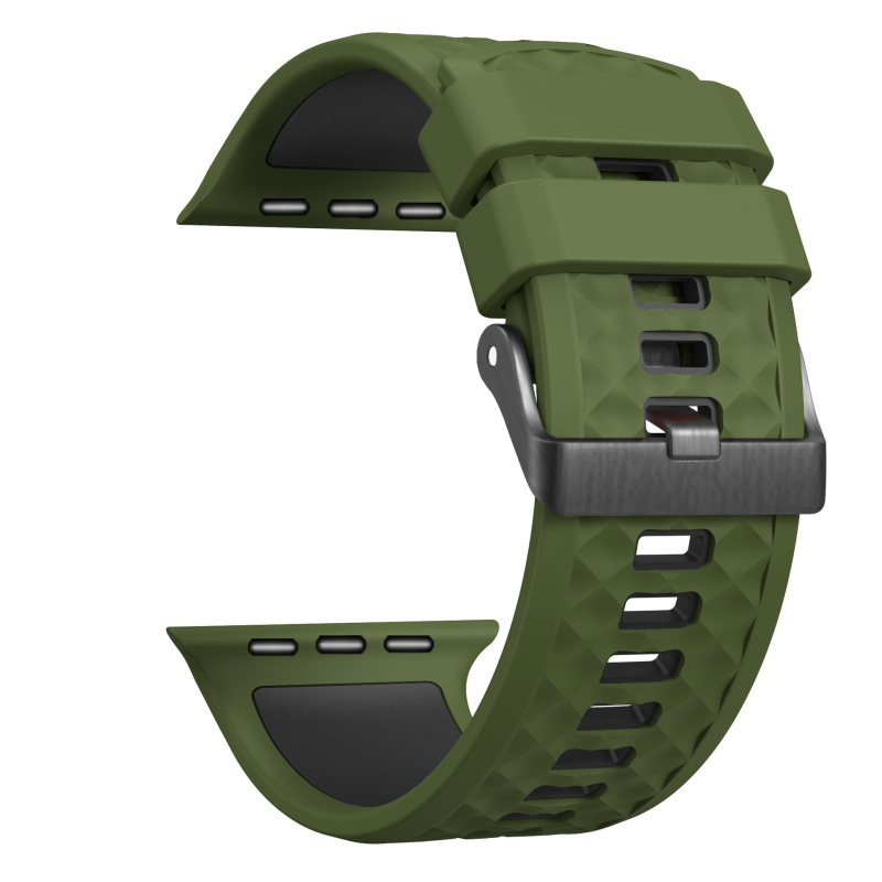 Apple Watch Ultra S10 46mm/9/8/7/6/5 ruudukujuline kahevärviline silikoonrihm