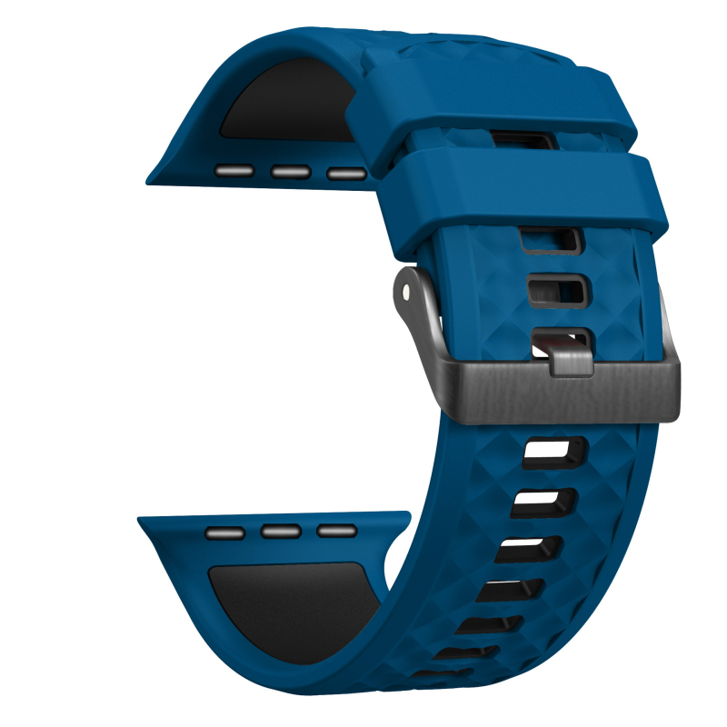 Apple Watch Ultra S10 46mm/9/8/7/6/5 ruudukujuline kahevärviline silikoonrihm