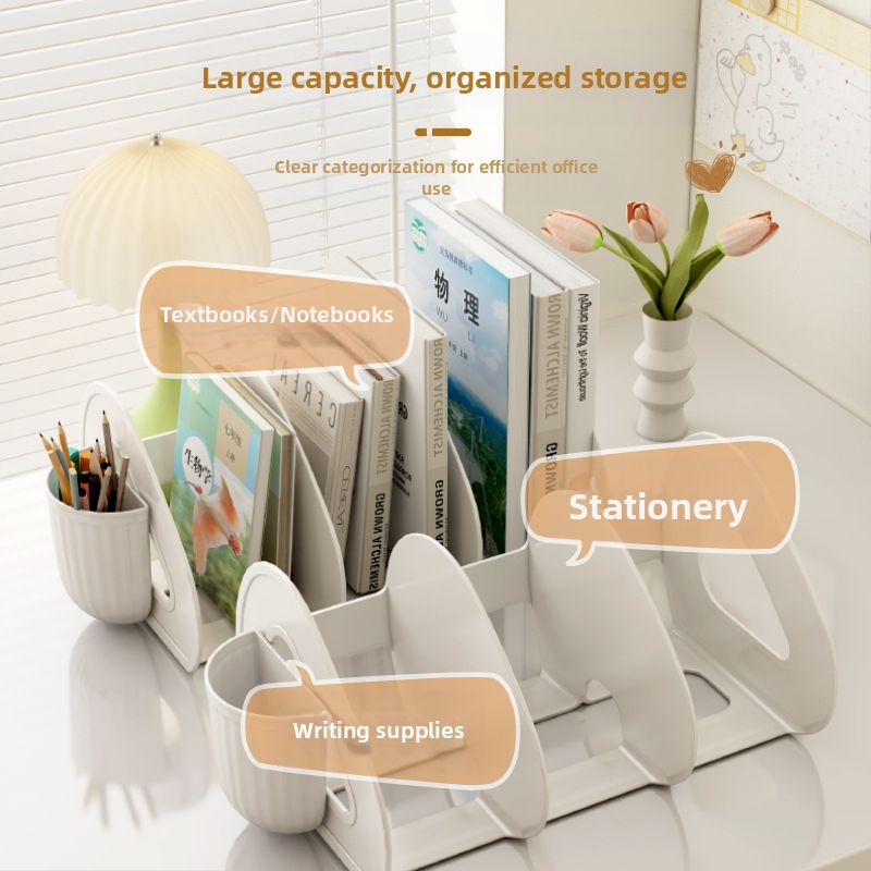 Stalinio stalo knygų lentynos laikymo dėžė, permatoma studentų knygų stalo stovas, daliklis, akrilinis rašiklių laikiklis, laikymo lentyna