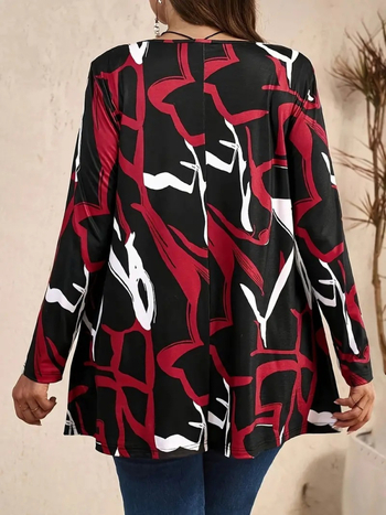 Εξωτερικό εμπόριο διασυνοριακό plus size εκτύπωση αναψυχής μόδας χαλαρό φόρεμα