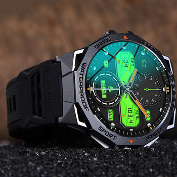 Piiriülene K62 nutikell Amoled ekraaniga Bluetooth-kõne häälassistent sammude lugemisega moodne välistingimustes kasutatav spordikell