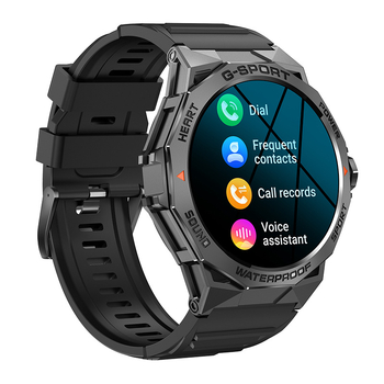 Piiriülene K62 nutikell Amoled ekraaniga Bluetooth-kõne häälassistent sammude lugemisega moodne välistingimustes kasutatav spordikell