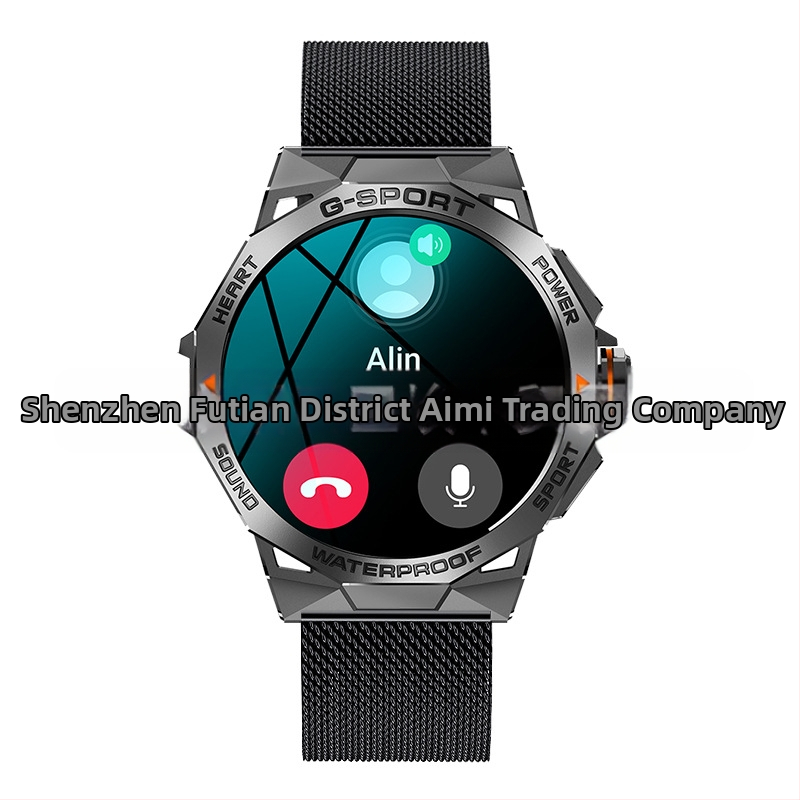 Piiriülene K62 nutikell Amoled ekraaniga Bluetooth-kõne häälassistent sammude lugemisega moodne välistingimustes kasutatav spordikell