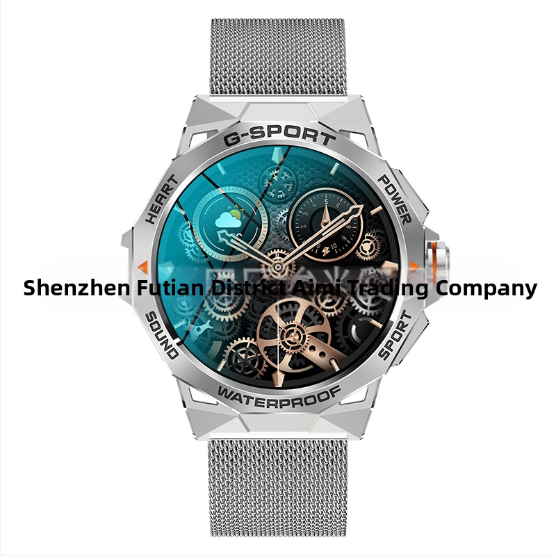 Piiriülene K62 nutikell Amoled ekraaniga Bluetooth-kõne häälassistent sammude lugemisega moodne välistingimustes kasutatav spordikell