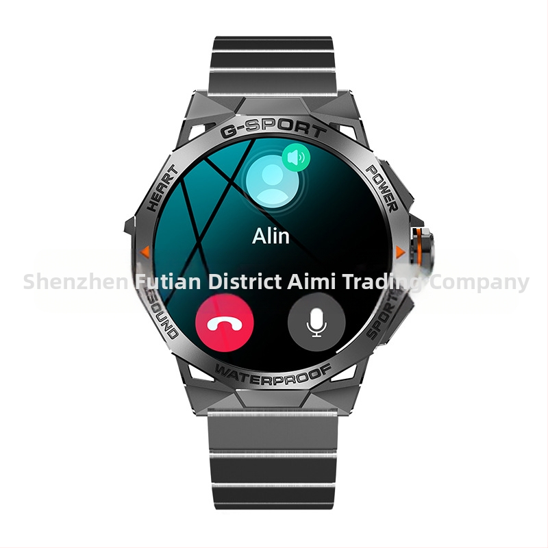 Piiriülene K62 nutikell Amoled ekraaniga Bluetooth-kõne häälassistent sammude lugemisega moodne välistingimustes kasutatav spordikell