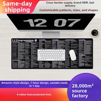 Piiriülene C# C++Py koodiga ingliskeelne hiirematt Mugav kontorikulumis- ja mustuskindel arvuti IP Euroopa ja Ameerika välismaine populaarne mudel