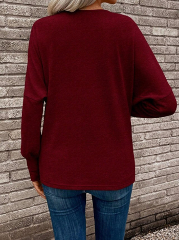 2024 Új európai és amerikai ebay külkereskedelmi AliExpress Amazon galléros vállpántos hosszú ujjú póló