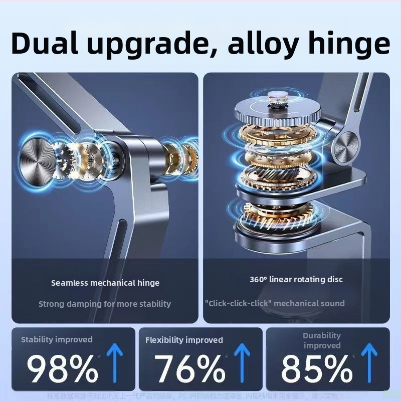 Сгъваема скоба за таблетен компютър, алуминиева сплав, въртяща се на 360 градуса, универсална мобилна телефонна интегрирана рамка за поддръжка на мързелив пад