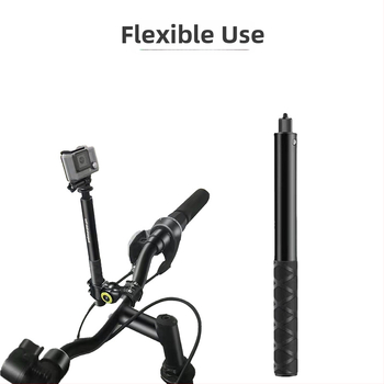 Motociklo, kalnų dviračių važiavimo fotografavimo laikiklis, pirmojo asmens matymo „Insta360“ sportinės kameros prailginimo strypo įvorė