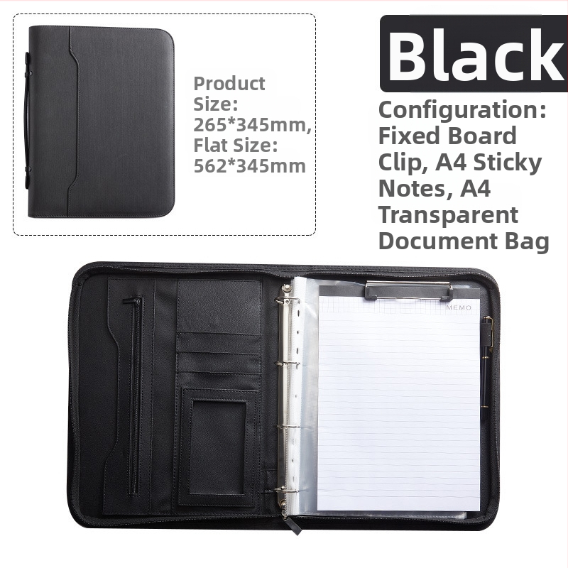 Папка с цип A4, чанта, кожена, с подвижни листа, мениджър продажби, куфарче с информация за договор, нов стил