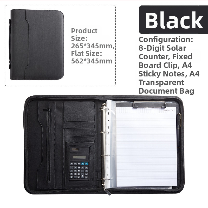 Папка с цип A4, чанта, кожена, с подвижни листа, мениджър продажби, куфарче с информация за договор, нов стил