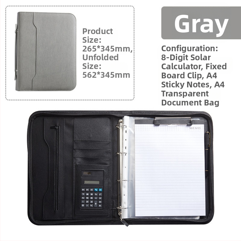 Папка с цип A4, чанта, кожена, с подвижни листа, мениджър продажби, куфарче с информация за договор, нов стил