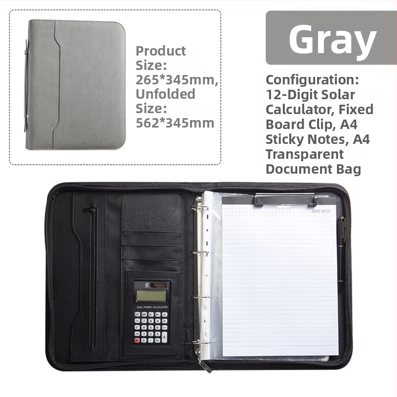 Папка с цип A4, чанта, кожена, с подвижни листа, мениджър продажби, куфарче с информация за договор, нов стил