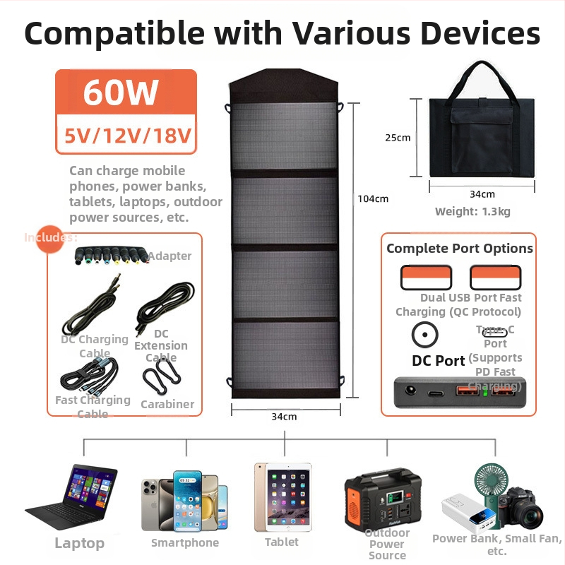 Monokristallilise räni päikeselaadimisplaat reguleeritud välistingimustes kasutatava kaasaskantava kokkupandava mobiiltelefoni laadimise aare kiire laadimisega fotogalvaaniline aku