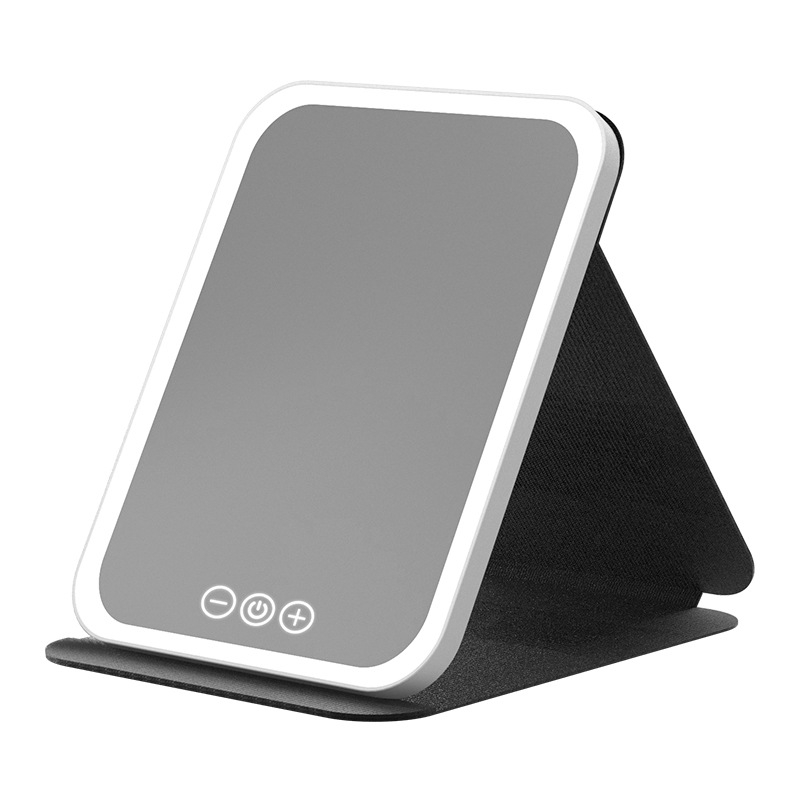 HD sminktükör asztali led lámpával asztali öltözőtükör lámpával kis tükör kényelmes diákszálló összecsukható új termék