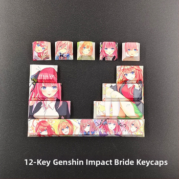 Kreatív kétdimenziós animációs billentyűsapka eredeti magas kulcs kirakós személyiség kulcssapka aranyos lány szél mechanikus billentyűzet billentyűsapka