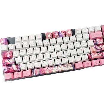 Kreatív kétdimenziós animációs billentyűsapka eredeti magas kulcs kirakós személyiség kulcssapka aranyos lány szél mechanikus billentyűzet billentyűsapka