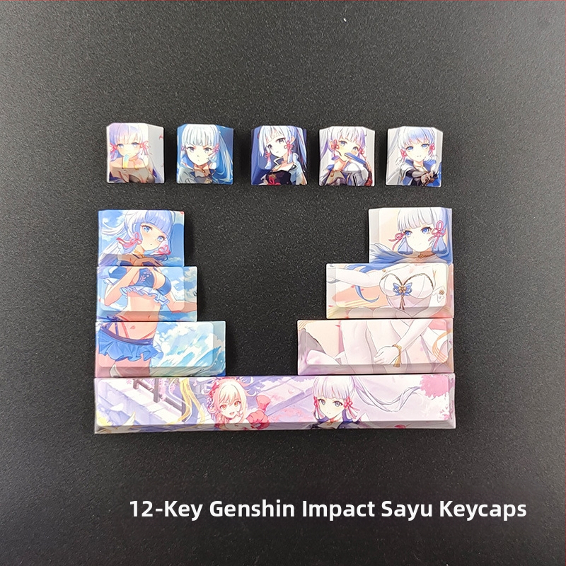 Kreatív kétdimenziós animációs billentyűsapka eredeti magas kulcs kirakós személyiség kulcssapka aranyos lány szél mechanikus billentyűzet billentyűsapka