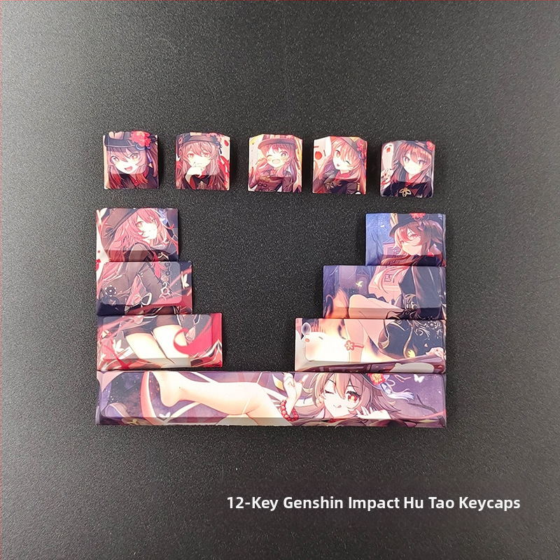 Kreatív kétdimenziós animációs billentyűsapka eredeti magas kulcs kirakós személyiség kulcssapka aranyos lány szél mechanikus billentyűzet billentyűsapka