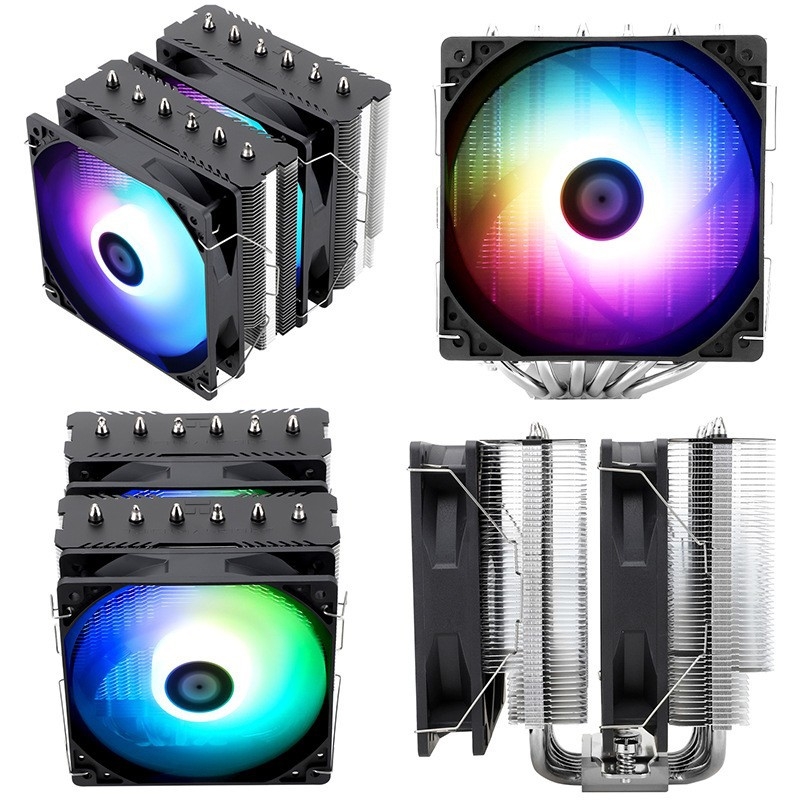 Limin PA120 seeria ARGB mitmeplatvormiline 6 soojustoruga õhkjahutusega radiaator, topelttorn, topeltventilaatoriga protsessori radiaator