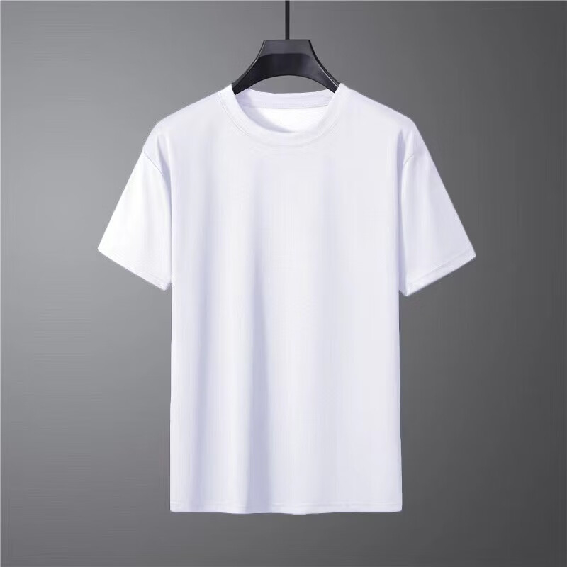 Vieglas plāksnes nestandarta īsroku fitnesa apģērbs vīriešu vasaras treniņu apģērbs ātri žūstošs apģērbs apaļa kakla brīvs vienkrāsains T-krekls