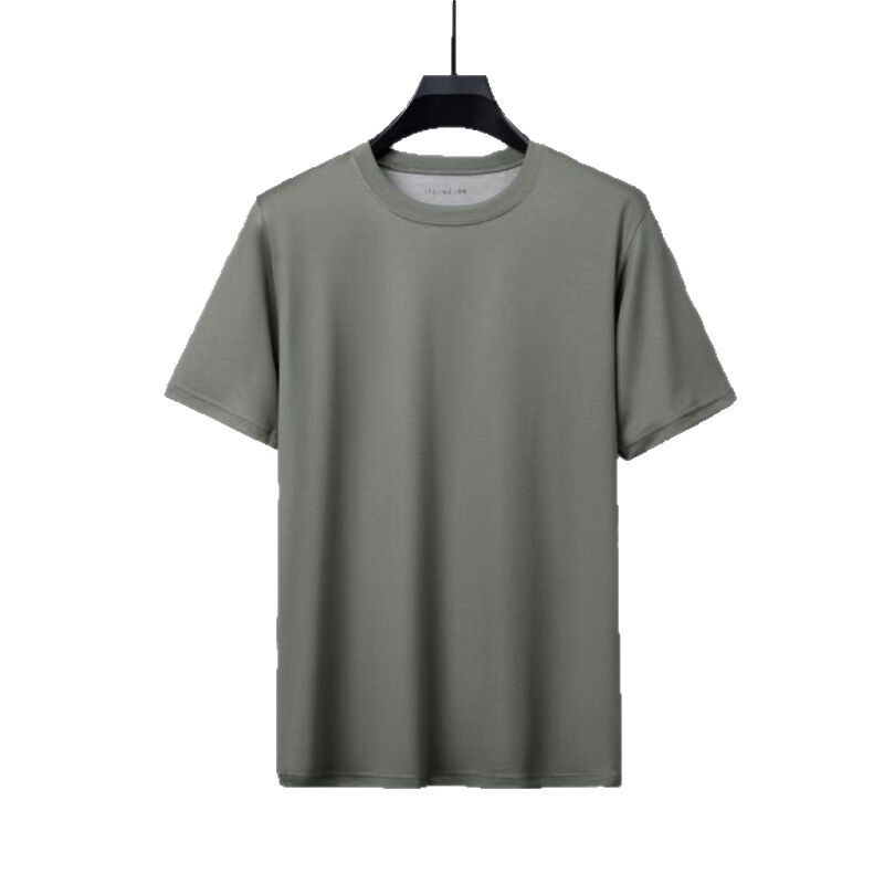 Vieglas plāksnes nestandarta īsroku fitnesa apģērbs vīriešu vasaras treniņu apģērbs ātri žūstošs apģērbs apaļa kakla brīvs vienkrāsains T-krekls
