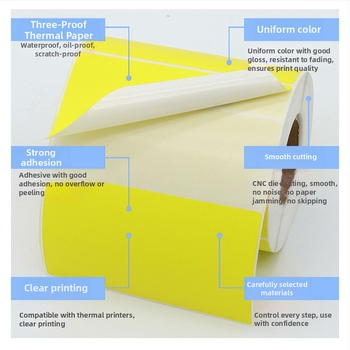 Háromszoros színes hőpapír öntapadós címkepapír piros sárga kék zöld barna színű háromszoros hőpapír