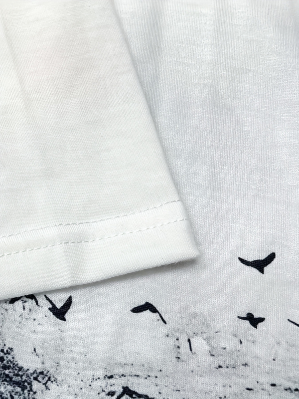 Hosszú ujjú, bő, tinta mintás, hegyi mintás, naplementés mintás férfi őszi ruházat, divatos, nemzeti stílusú, hétköznapi dzseki - H291