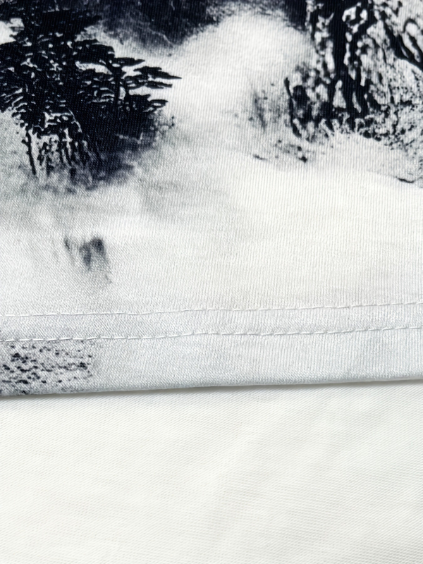 Hosszú ujjú, bő, tinta mintás, hegyi mintás, naplementés mintás férfi őszi ruházat, divatos, nemzeti stílusú, hétköznapi dzseki - H291