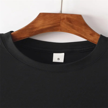 Κοντομάνικο T-shirt με διασυνοριακές γραμμές, Ευρωπαϊκό και Αμερικανικό καλοκαίρι, Νέο ανδρικό μοντέρνο casual commuter, all-match μπλουζάκι με στρογγυλή λαιμόκοψη και στάμπα, κοντομάνικο