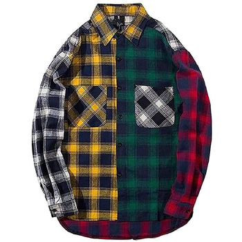 Επαγγελματικό, Casual, Πουκάμισο με φανέλα και καρό, Προσαρμοσμένο φλοράλ πουκάμισο, Διασυνοριακή εξαγωγή, Ανδρικά ρούχα, Ευρωπαϊκά και Αμερικανικά, Εργοστάσιο, Προσαρμοσμένο βαμβάκι