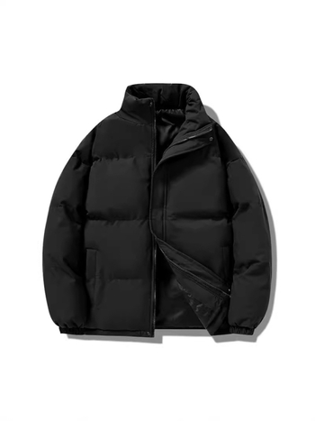 2024-es téli új japán egyszerű galléros, pamuttal bélelt, alkalmi, divatos, márkás, vastagított, hidegálló, meleg kenyérkabát