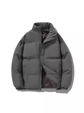 2024-es téli új japán egyszerű galléros, pamuttal bélelt, alkalmi, divatos, márkás, vastagított, hidegálló, meleg kenyérkabát