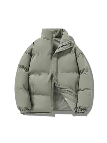 2024-es téli új japán egyszerű galléros, pamuttal bélelt, alkalmi, divatos, márkás, vastagított, hidegálló, meleg kenyérkabát