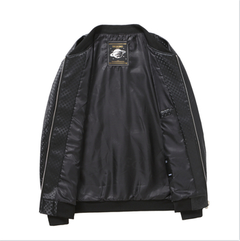 Nauja vyriška odinė striukė, europietiška ir amerikietiška, užsienio prekybos rudens motociklo striukė, neperpučiama, PU odos, užtrauktuku, beisbolo uniforma, laisvi vyriški drabužiai