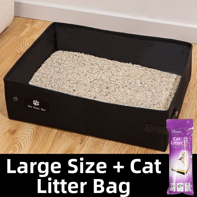 Hordozható macskaalom doboz, összecsukható, eldobható alom doboz, macska WC, utazótáska, alomdoboz, macska kellékek