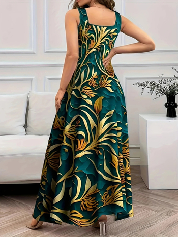 2025 Új nyári és őszi határokon átnyúló külkereskedelmi Amazon Wish európai és amerikai női ruházati mellény nyomtatott elegáns divatruha