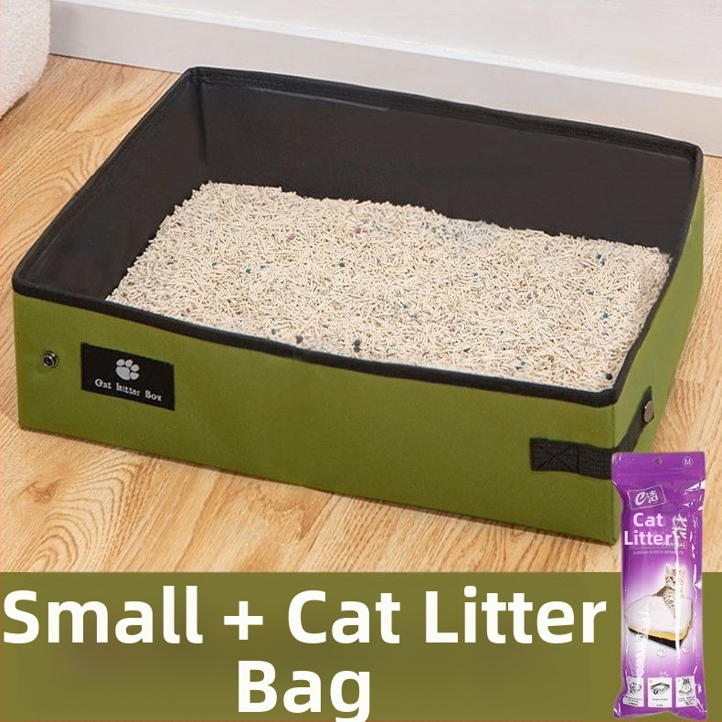 Prijenosna kutija za pijesak za mačke, sklopiva kutija za jednokratnu upotrebu, mačji WC, putna torba za pijesak, mačji pribor