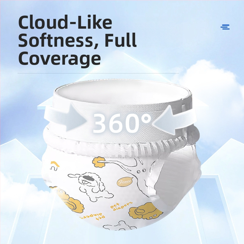 Физиологични памперси за еднократна употреба за мъжки кучета, удобни и дишащи, непропускливи, лесни за абсорбиране и не са с обратна осмоза, подходящи за вътрешна и външна употреба.