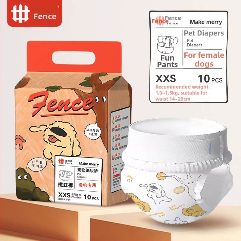 Ühekordsed isaskoerte mähkmed, füsioloogilised püksid, mugavad ja hingavad, lekkekindlad, kergesti imenduvad ja ei pöördosmoosi, sise- ja välistingimustes kasutamiseks