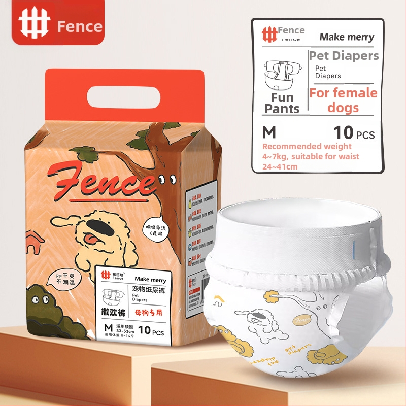 Ühekordsed isaskoerte mähkmed, füsioloogilised püksid, mugavad ja hingavad, lekkekindlad, kergesti imenduvad ja ei pöördosmoosi, sise- ja välistingimustes kasutamiseks