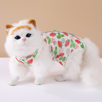 Тънки дрехи за домашни любимци, дрехи за кученца и котки, чиста памучна флорална пола, сини и сребристи, плавно движещи се дрехи за малки кучета