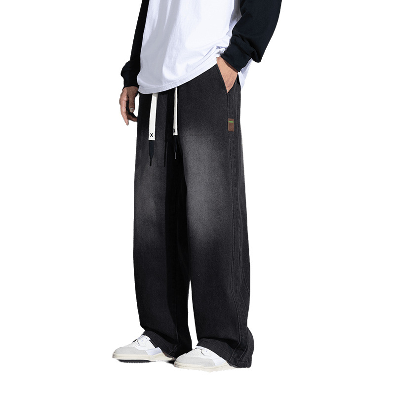 JYF-A502JR jaunas, taisnas, personalizētas, ielas stila džinsa bikses, amerikāņu stila, retro stila, tievējošas, plus izmēra, ar flīsa oderi, sabiezinātas